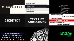 Videohive Looping Text List Animation Pack Titles template preview