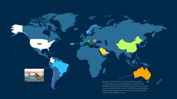 Videohive World Map Info Infographics template preview