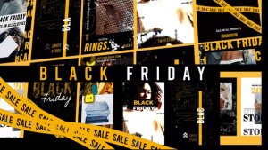 Videohive Black Friday Stories Instagram Gold Product Promo template preview