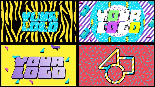 Videohive Retro 90s Fun Logo Logo Stings template preview