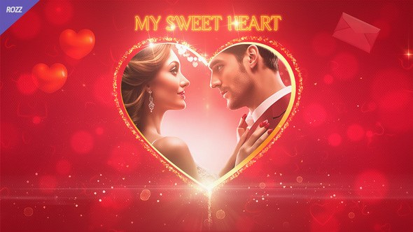 Videohive Valentine Lovely Heart Opener Photo Reveal Openers template preview