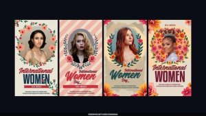 Videohive International Women Day Stories Video Displays template preview