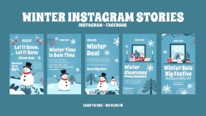 Videohive Winter Instagram Stories Openers template preview