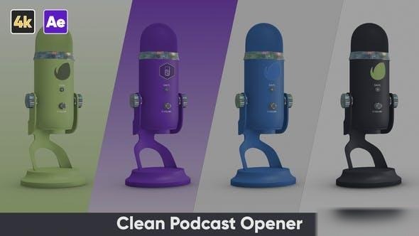 Videohive Clean Podcast Opener Openers template preview