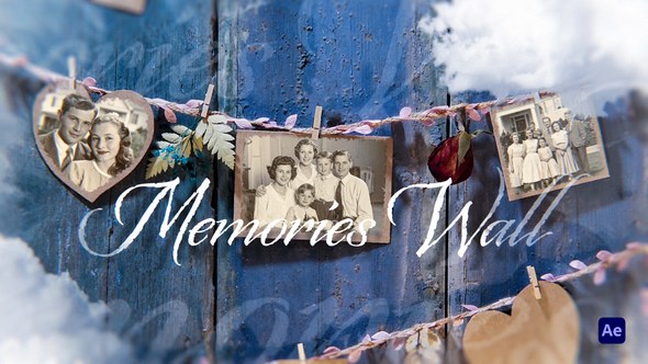 Videohive Memories Wall Cinematic Slideshow Intro Openers template preview