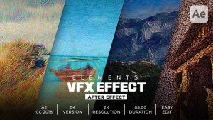 Van Gogh Effect Elements template preview