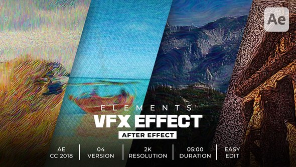 Van Gogh Effect Elements template preview