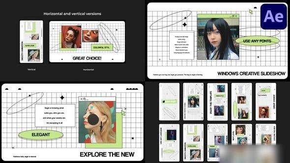 Videohive Windows Creative Slideshow for After Effects Openers template preview