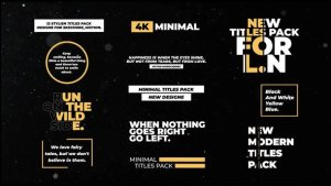 Videohive Minimal Titles | After Effects 44896823 Titles template preview
