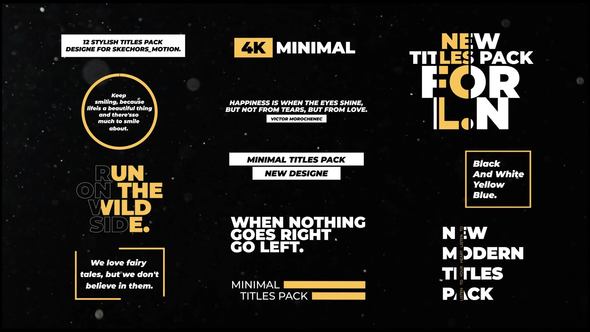 Videohive Minimal Titles | After Effects 44896823 Titles template preview