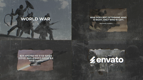 Videohive World War Quotes for After Effects Broadcast-packages template preview