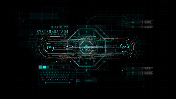 Videohive HUD Info System 4 Elements template preview