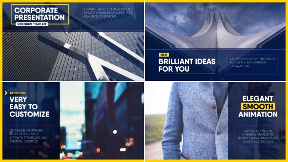 Videohive Elegant Corporate Slides Video Displays template preview