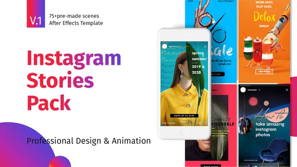 Instagram Stories Pack Video Displays template preview