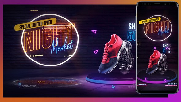 Videohive Neon Sales Product Promo template preview