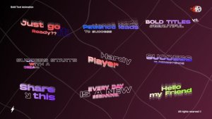 Videohive Bold Text Animation Titles template preview