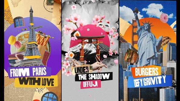 Videohive Travel Collage Stories Openers template preview