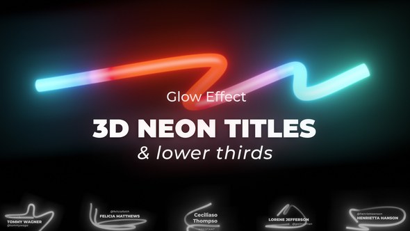 Neon Titles 3 Premiere Pro template preview