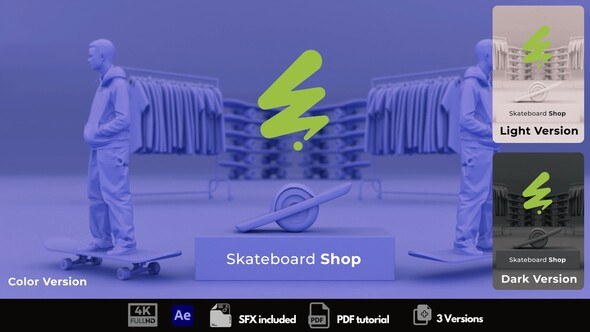 Videohive Skateboard Shop Opener Openers template preview