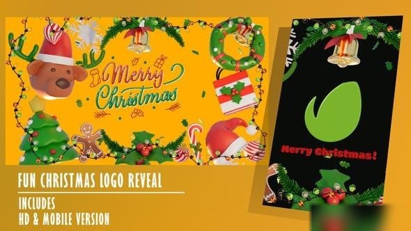 Videohive Fun Christmas Logo Reveal Logo Stings template preview