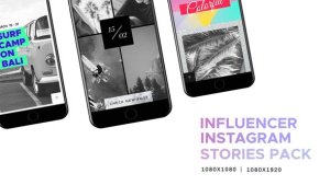 Influencer // Social Media - Instagram Stories Pack Video Displays template preview