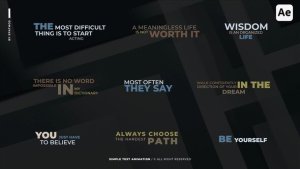 Videohive Simple Text Animation | AE 53234415 Titles template preview