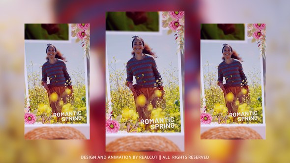 Videohive Vertical Romantic Spring 60172340 Video Displays template preview