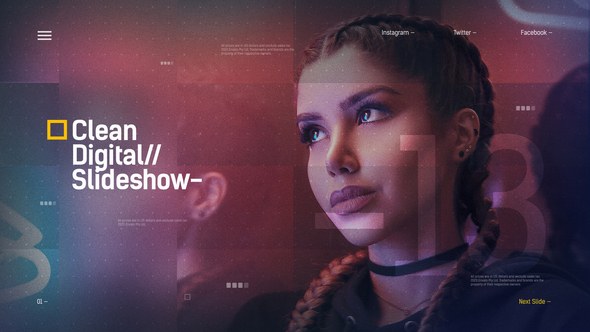 Digital Slideshow / Corporate Presentation / IT Technology Opener / Hi-Tech Futuristic Video Displays template preview