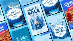 Videohive Winter Frost Snow Instagram Christmas Holidays Reels 2 Openers template preview