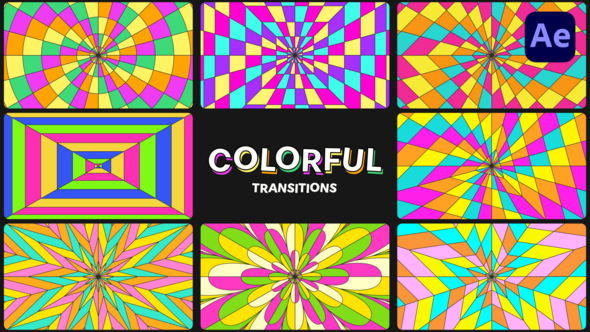 Videohive Colorful Transitions 49616247 Elements template preview