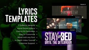 Videohive Lyrics Templates (3 Versions) Video Displays template preview