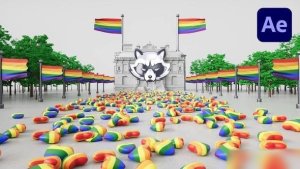 Videohive LGBTQ 3D Pride Logo Reveal Logo Stings template preview