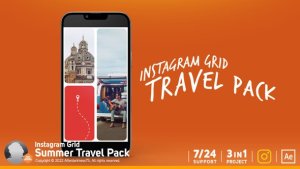 Videohive Instagram Travel Grid Pack Product Promo template preview