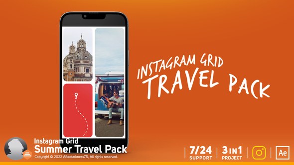 Videohive Instagram Travel Grid Pack Product Promo template preview