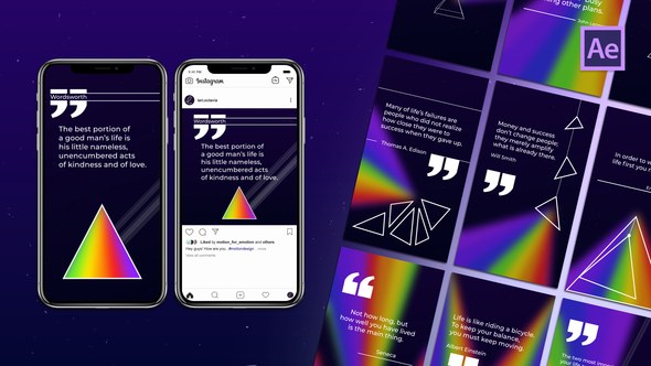 Videohive Rainbow Quotes Pack Product Promo template preview