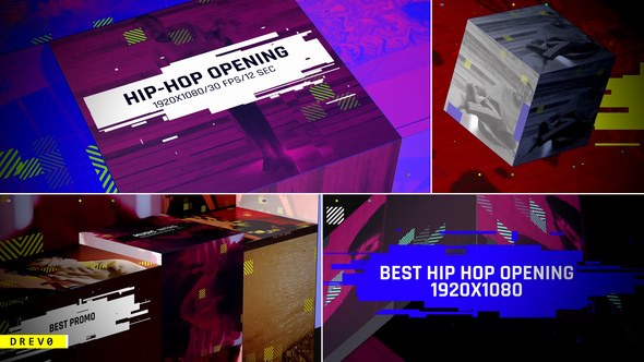 Videohive Hip-Hop Opening/ Music Intro/ Rap/ Dance/Action/ Electronic/ Party Promo/ Box/ Festival/ Glitch TV I Openers template preview