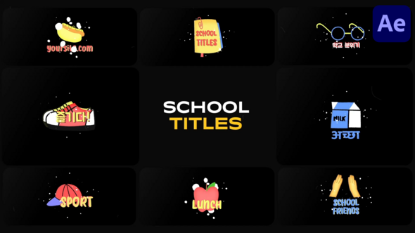 Videohive School Titles for After Effects 54249611 Titles template preview