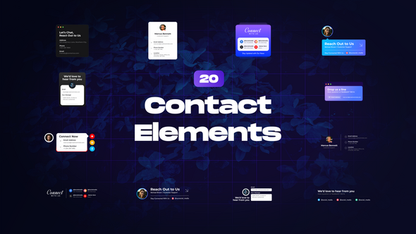 Videohive Contact Elements Elements template preview