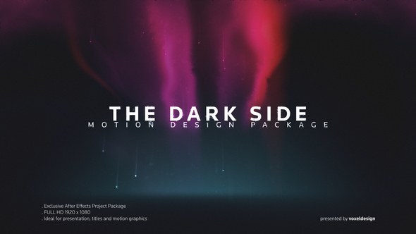 The Dark Side Titles Video Displays template preview