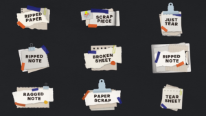 Videohive Paper Scotch Lowerthird Elements template preview