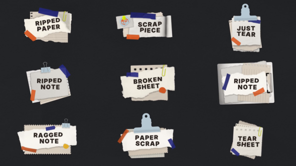 Videohive Paper Scotch Lowerthird Elements template preview