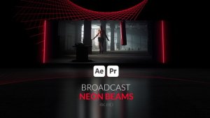 Videohive Broadcast Neon Beams Broadcast-packages template preview