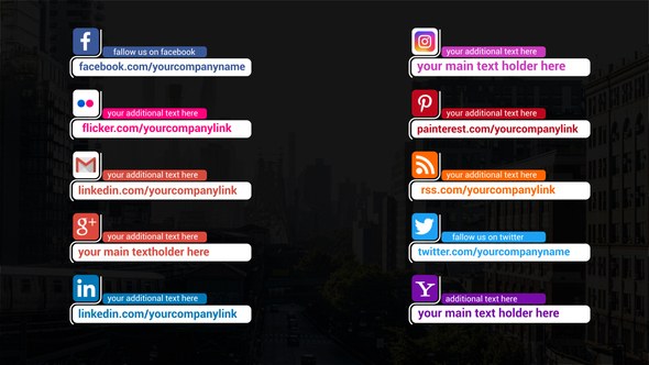Videohive Social Media Lower Thirds 42670191 Elements template preview
