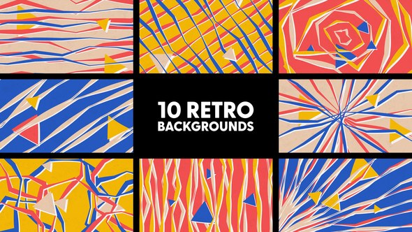Videohive Retro Backgrounds 43824265 Elements template preview