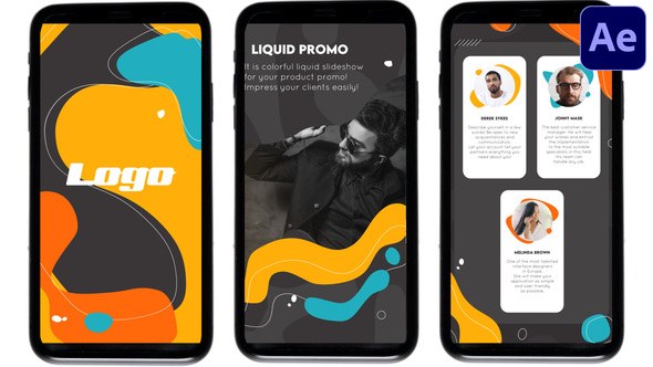 Videohive Liquid Promo Stories Slideshow | After Effects Elements template preview