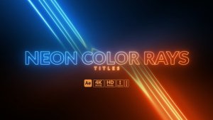Videohive Neon Color Rays Titles Titles template preview