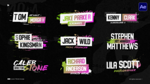 Videohive Lower Thirds Grunge  AE Elements template preview
