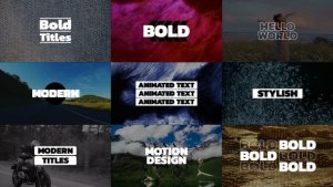 Videohive Bold Titles | AE 48673750 Titles template preview