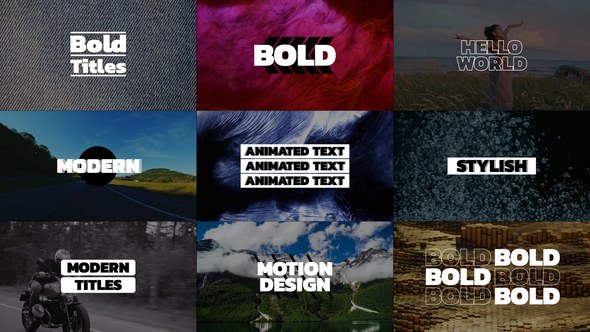 Videohive Bold Titles | AE 48673750 Titles template preview