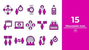 Videohive Discussion Icon After Effect Elements template preview